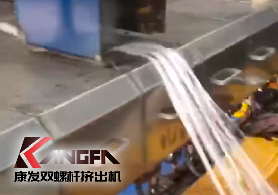 康發(fā)雙螺桿無網(wǎng)模頭現(xiàn)場(chǎng)試機(jī)視頻