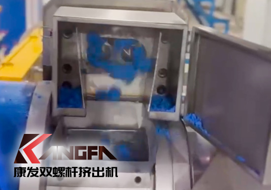 JSH雙階式85/200單、雙螺桿造粒機電纜料生產(chǎn)線試機 產(chǎn)量達(dá)1.5噸/每小時